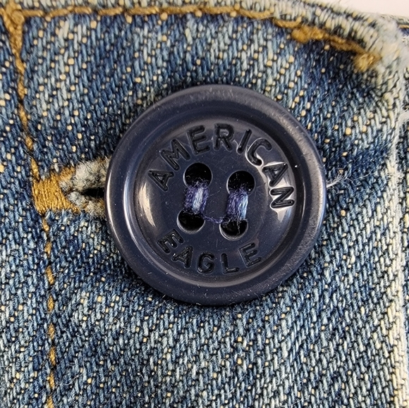American Eagle Denim Skirt Lattice Pocket - Picture 4 of 8